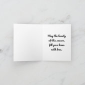 Vintager Engel mit Tree-Urlaubskarte Feiertagskarte (Innenseite)