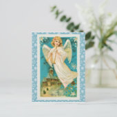 Vintager Engel mit Trumpet Weihnachten (Stehend Vorderseite)