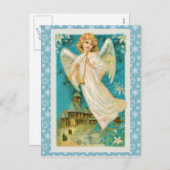 Vintager Engel mit Trumpet Weihnachten (Vorne/Hinten)