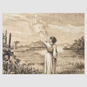 Vintager Engel Seidenpapier