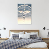 Vintager Engel unter dem Regenbogen Leinwanddruck (Insitu (Schlafzimmer))