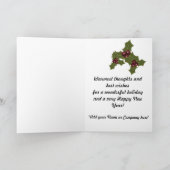 Vintager Engel Weihnachts-Gruß-Einladung Einladung (Innenseite)