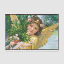 Vintager Engel zu Weihnachten im Schnee