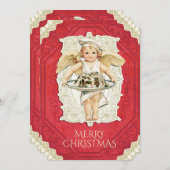 Vintager Engelsmuschel Koch Weihnachtskuchen Feiertagskarte (Vorne/Hinten)