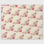 Vintager EngelValentine Geschenkpapier (Flach)