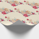 Vintager EngelValentine Geschenkpapier (Ecke)