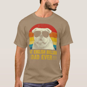 Vintager englischer Bulldogdad je Shirt Vater