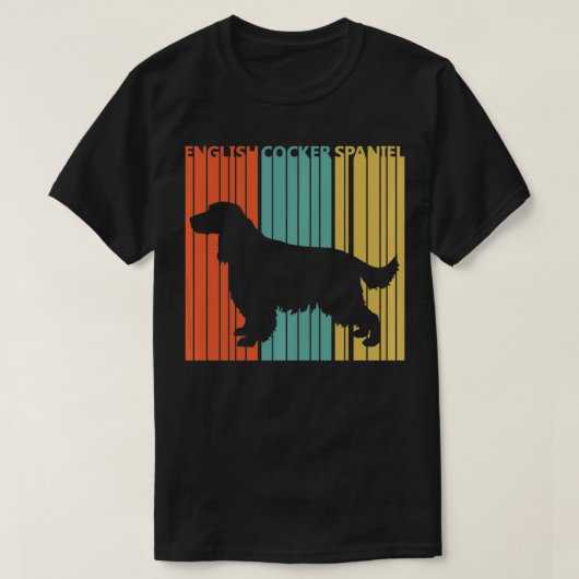 Vintager englischer Cocker Spanischer Hund Pullove T-Shirt (Design vorne)