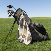 Vintager englischer Setter nahtlos Golfhandtuch (Gras)