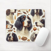 Vintager englischer Setter nahtlos Mousepad (Mit Mouse)