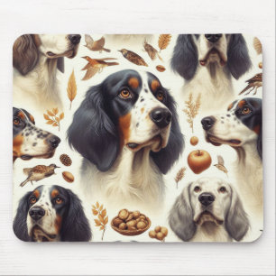 Vintager englischer Setter nahtlos Mousepad
