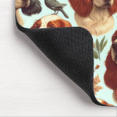 Vintager englischer Setter nahtlos Mousepad (Ecke)