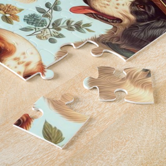 Vintager englischer Setter nahtlos Puzzle (Seite)