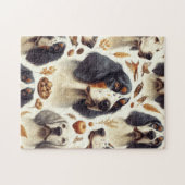 Vintager englischer Setter nahtlos Puzzle (Horizontal)