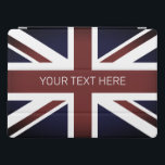 Vintager englischer Zoll Apple der iPad Pro Hülle<br><div class="desc">Vintage britische Gewerkschafts-Jackflaggengewohnheit 12, 9 Zoll Apple iPad Profall. Kundenspezifische Tablette und Computerzubehör mit BRITISCHER Flagge von Vereinigtem Königreich, Großbritannien, England. Alter verblaßter Blickentwurf des englischen Stolzes. Neuheitstablettegeschenke für ihn. Laden Sie Ihre eigene Fotobild- oder -logographik beliebig. Weihnachts- oder Geburtstagsgeschenkideen für Freunde und Familie. Eleganter Schutzfallentwurf mit Textschablone. Faltende intelligente...</div>