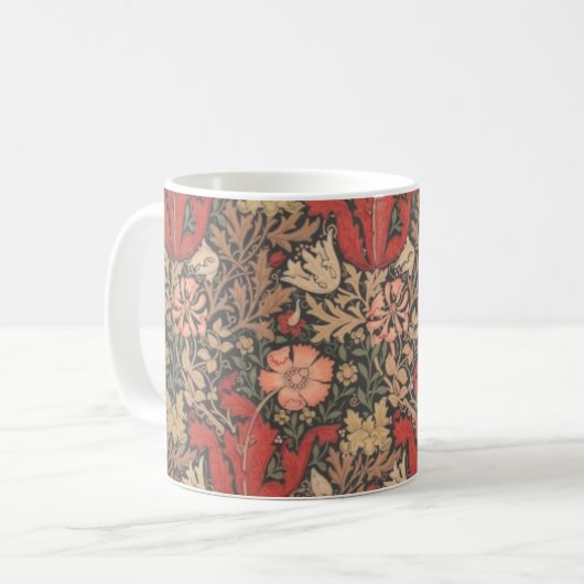 Vintager Entwurf Williams Morris Kaffeetasse (Vorderseite Links)