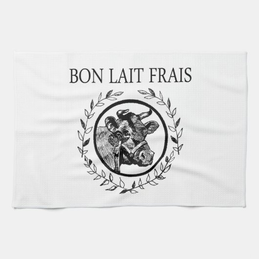 Vintager Entwurfs-französisches Geschirrtuch (Horizontal)