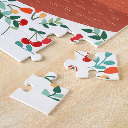 Vintager entzückender niedlicher Mutterfuchswolf Puzzle (Seite)