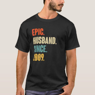 Vintager epischer Ehemann seit 2009 13. Wedding An T-Shirt
