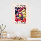 Vintager Erdbeermarkt Poster (Küche)