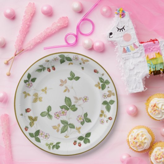 Vintager Erdbeermuster-Party-Papier-Teller Pappteller (Party)