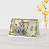 Vintager Erin gehen Bragh St Patrick Tageskarte Karte (Gelbe Blume)