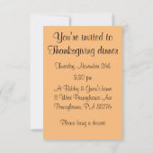 Vintager Erntedank Abendessen Einladungen (Rückseite)