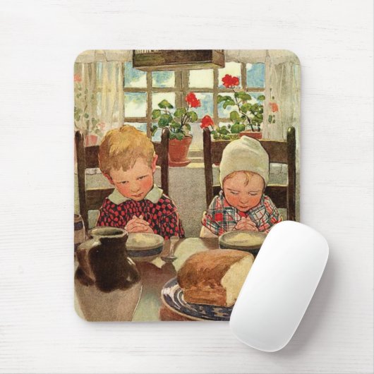 Vintager Erntedank, dankbare Kinder Mousepad (Mit Mouse)