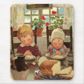 Vintager Erntedank, dankbare Kinder Mousepad (Vorne)