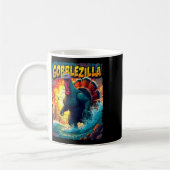 Vintager Erntedank Day Gobblezilla Türkei Kaffeetasse (Links)