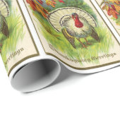 Vintager Erntedank die Türkei Geschenkpapier (Rolleneckpunkt)