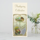 Vintager Erntedank Einladung (Stehend Vorderseite)