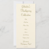 Vintager Erntedank Einladung (Rückseite)