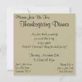 Vintager Erntedank, Einladung zum Familienessen (Rückseite)