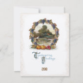 Vintager Erntedank - Einladungen (Rückseite)