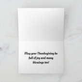 Vintager Erntedank - Faltenkarte Feiertagskarte (Innenseite)