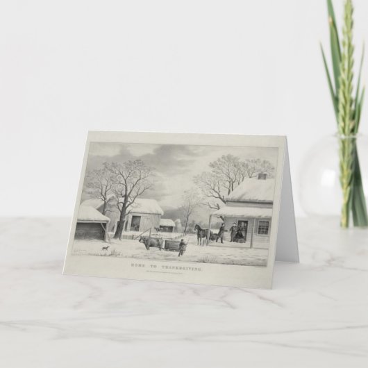 Vintager Erntedank Feiertagskarte (Vorderseite)