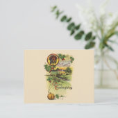 Vintager Erntedank Feiertagspostkarte (Stehend Vorderseite)