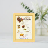 Vintager Erntedank Feiertagspostkarte (Stehend Vorderseite)