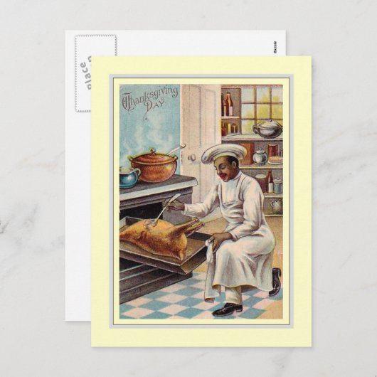 Vintager Erntedank Feiertagspostkarte (Vorne/Hinten)
