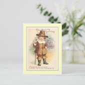 Vintager Erntedank Feiertagspostkarte (Stehend Vorderseite)