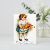 Vintager Erntedank Feiertagspostkarte (Stehend Vorderseite)