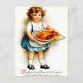 Vintager Erntedank Feiertagspostkarte (Vorderseite)