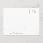 Vintager Erntedank Feiertagspostkarte (Rückseite)