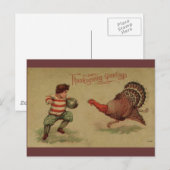 Vintager Erntedank Feiertagspostkarte (Vorne/Hinten)