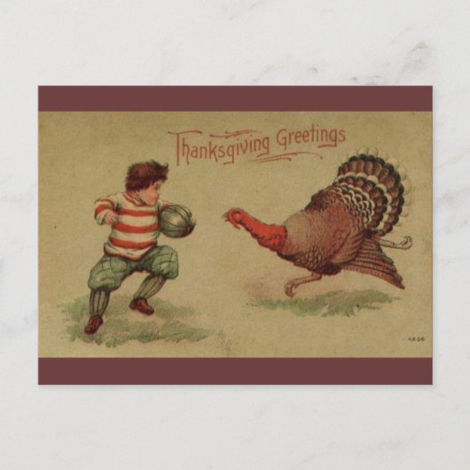 Vintager Erntedank Feiertagspostkarte (Vorderseite)