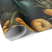 Vintager Erntedank Geschenkpapier (Rolleneckpunkt)