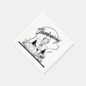 Vintager Erntedank Grace White Serviette (Ecke)