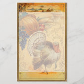 Vintager Erntedank Gruß Briefpapier (Vorderseite)