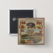 Vintager Erntedank Gruß Button (Vorne & Hinten)